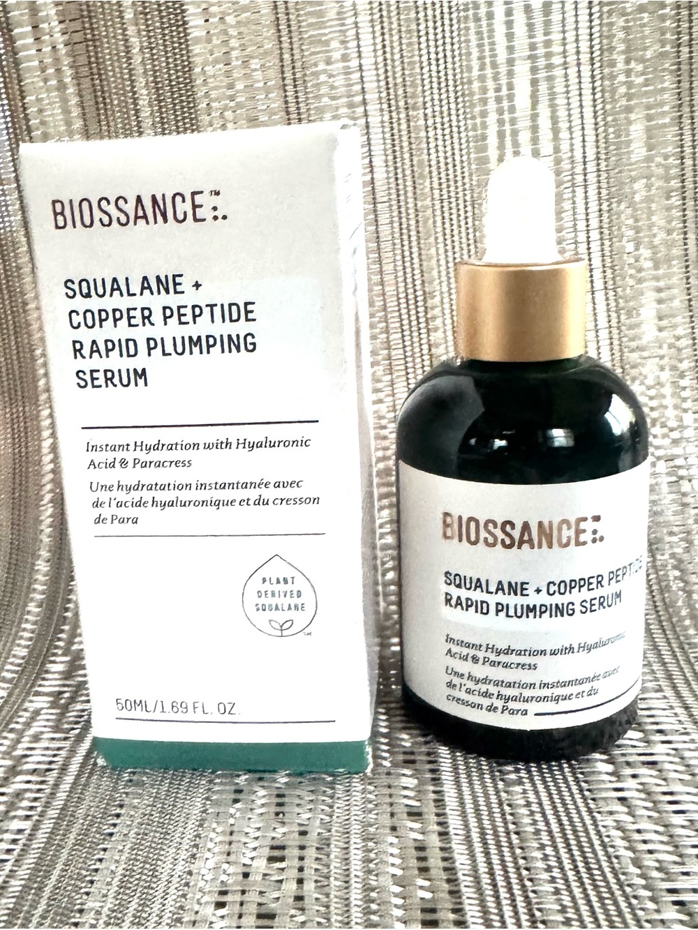Biossance Squalane + Copper Peptide Rapid Plumping Serum 50mL Full size NIB - Picture 9 of 11